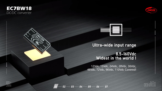 EC7BW18 Ultra-wide Input Range DC/DC Converter Video Release EC7BW18 Ultra-wide Input Range DC/DC Converter Video Release