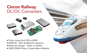 Cincon DC/DC Converters for Railway